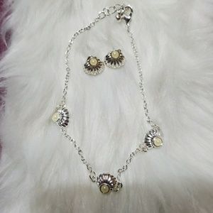 Ankle Bracelet & Earrings